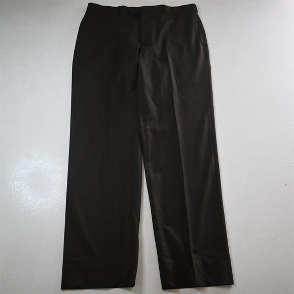 Brooks Brothers 34x32 Brown 100% Wool Soft Flannel 1818 Fitzgerald Mens Pants